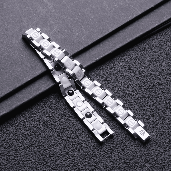 UG Bracelet Steel and Silver/White Ceramic