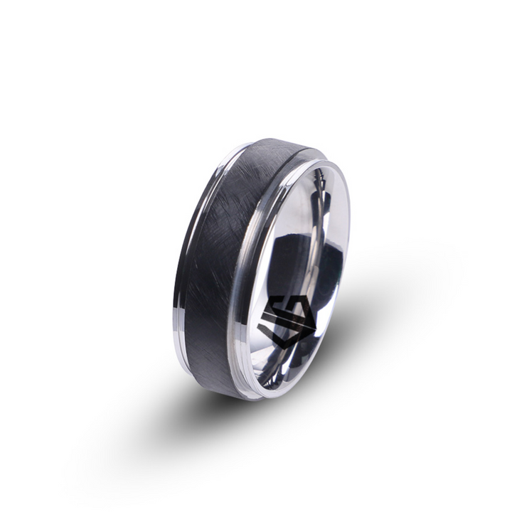 UG Silver and Black Orum Ring