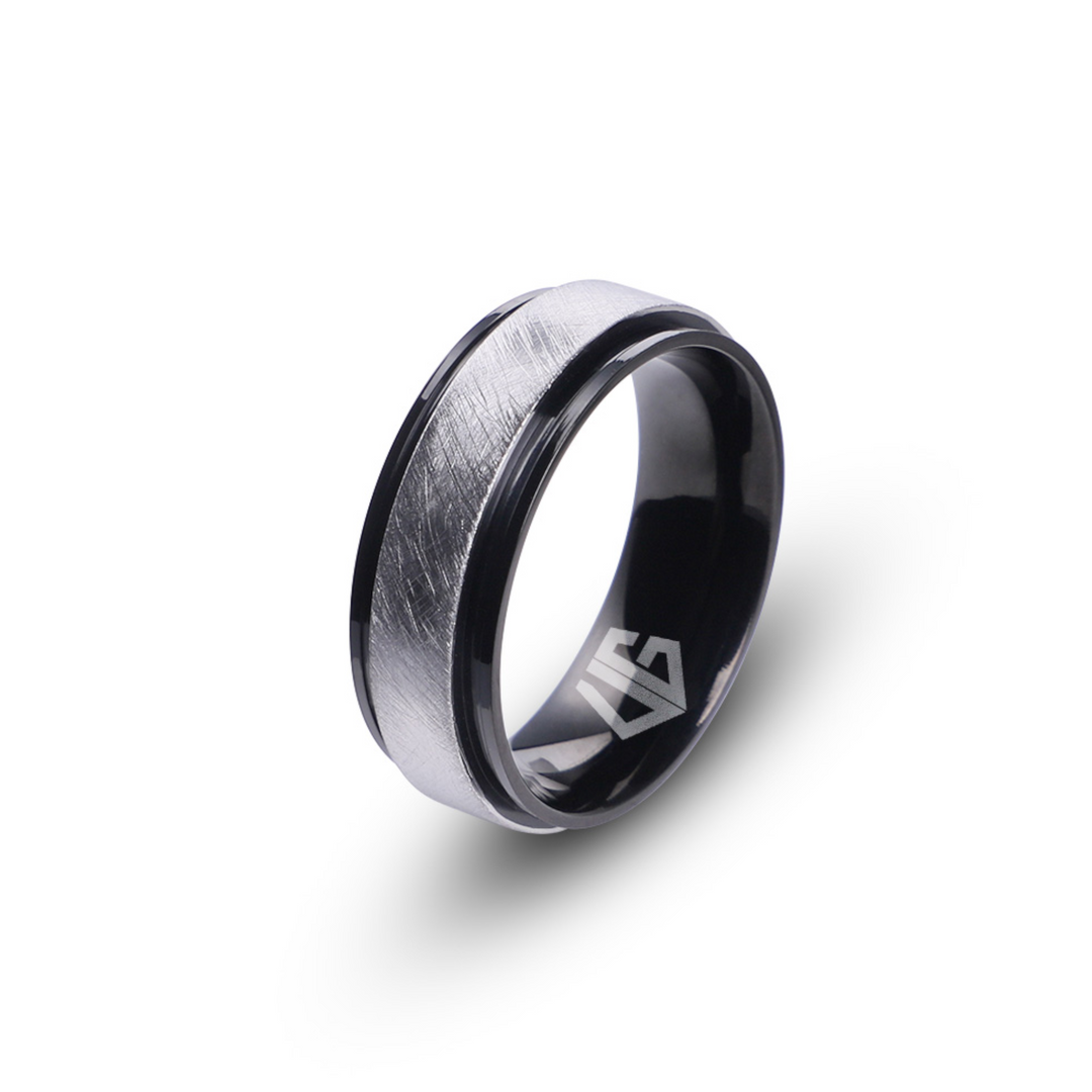 UG Black and Silver Orum Ring