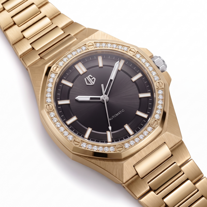 Reloj Crown, Iced Gold