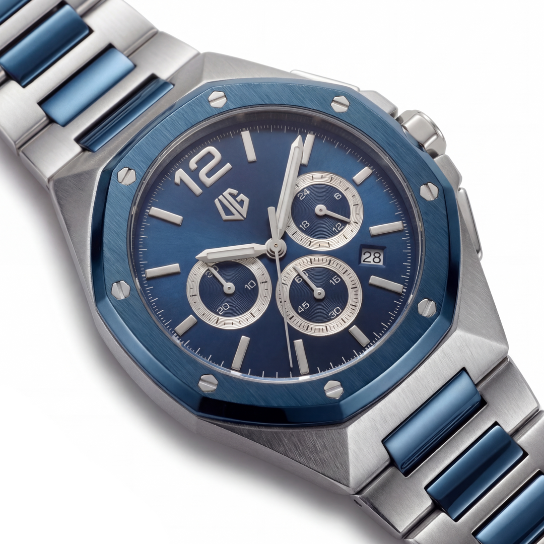 Reloj Impulse, Azul y Plateado