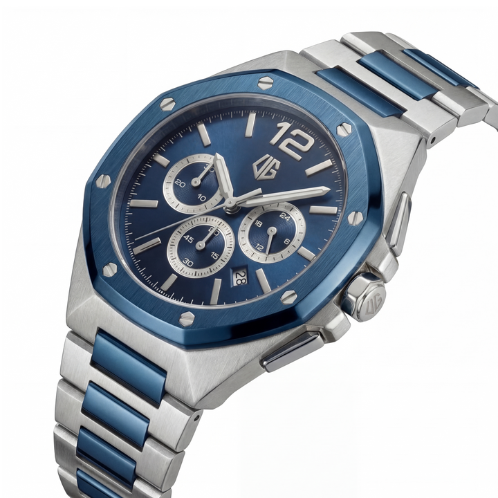 Reloj Impulse, Azul y Plateado